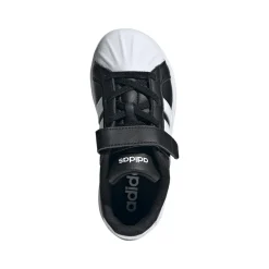 Scarpe da bambino nere adidas STREETTALK con strappo