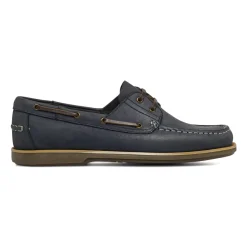 Scarpe da barca Blu Uomo effetto scamosciato con cuciture La Cuoieria