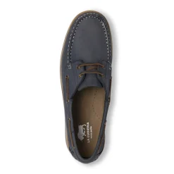 Scarpe da barca Blu Uomo effetto scamosciato con cuciture La Cuoieria