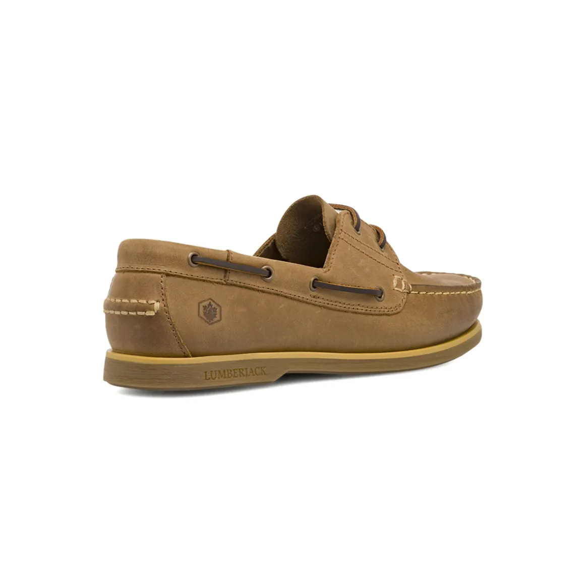 Scarpe da barca Uomo Marroni con effetto nabuk e lacci Lumberjack