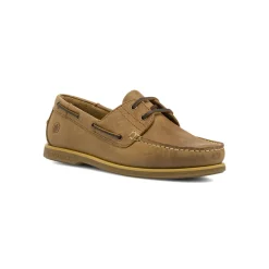 Scarpe da barca Uomo Marroni con effetto nabuk e lacci Lumberjack