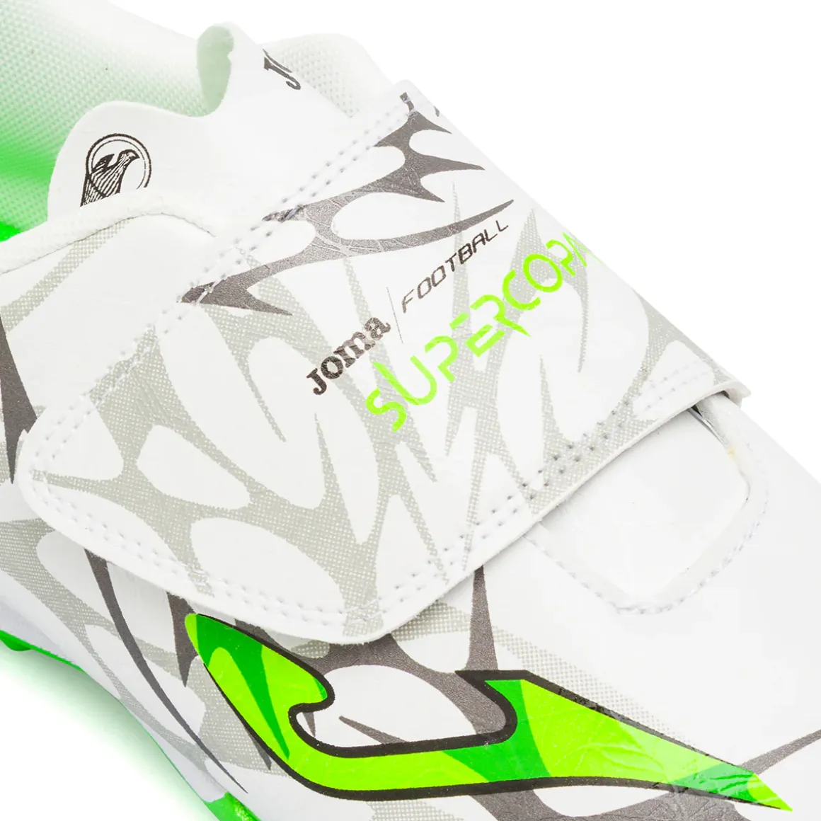 Scarpe da Calcetto bianche da Ragazzo Joma Supercopa con strappo