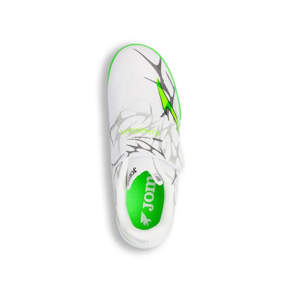 Scarpe da Calcetto bianche da Ragazzo Joma Supercopa con strappo