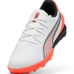 Scarpe da Calcetto bianche e arancioni Ragazzo Puma King Match TT