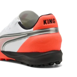 Scarpe da Calcetto bianche e arancioni Ragazzo Puma King Match TT