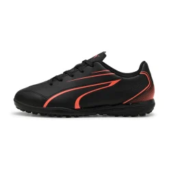 Scarpe da calcetto da bambino nere con dettaglio arancione Puma Vitoria