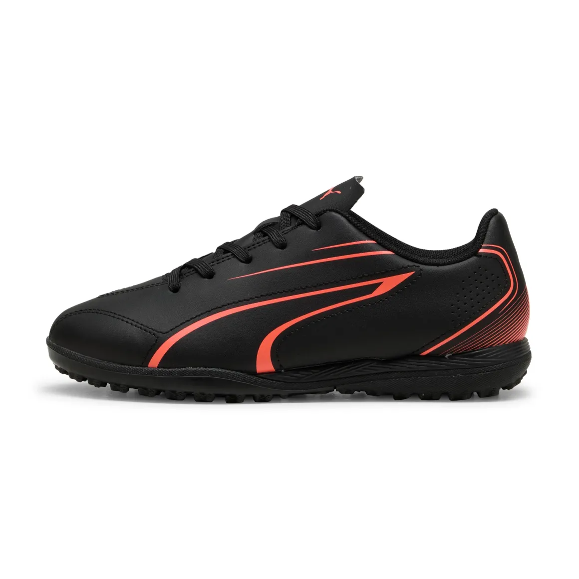 Scarpe da calcetto da bambino nere con dettaglio arancione Puma Vitoria