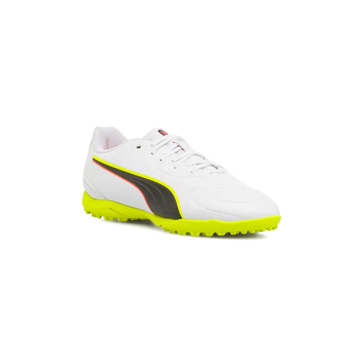 Scarpe da calcetto da Ragazzo bianche e gialle tacchetti TF Puma King