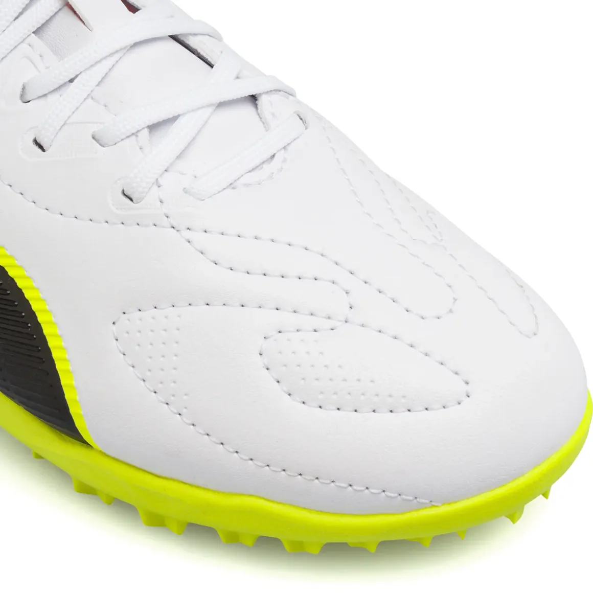 Scarpe da calcetto da Ragazzo bianche e gialle tacchetti TF Puma King