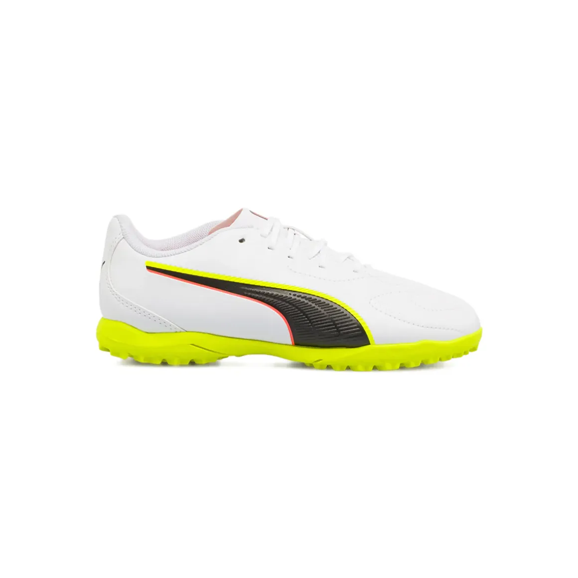 Scarpe da calcetto da Ragazzo bianche e gialle tacchetti TF Puma King