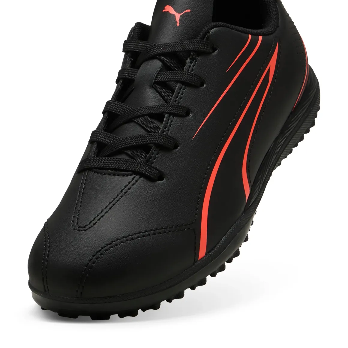 Scarpe da calcetto da Ragazzo Nere con logo Arancione Puma Vitoria