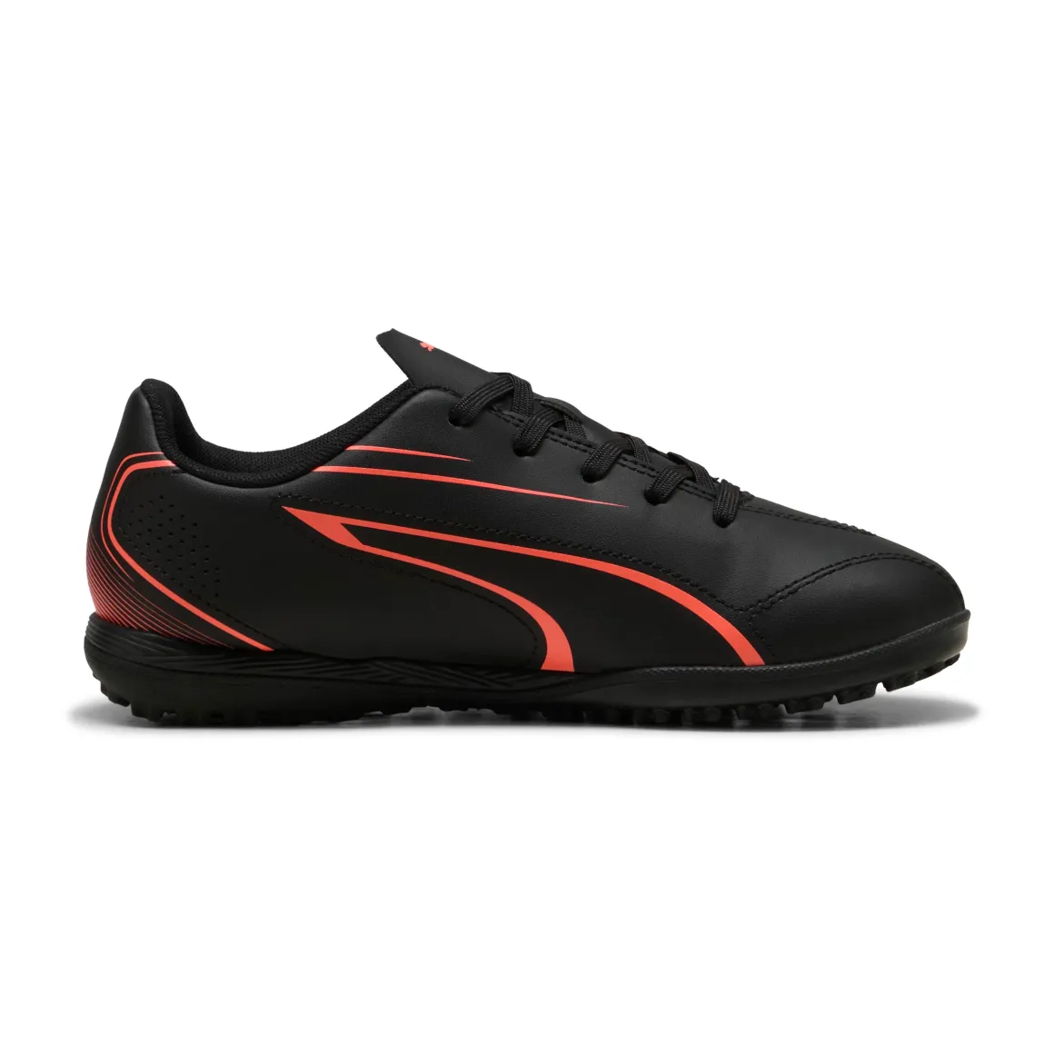 Scarpe da calcetto da Ragazzo Nere con logo Arancione Puma Vitoria