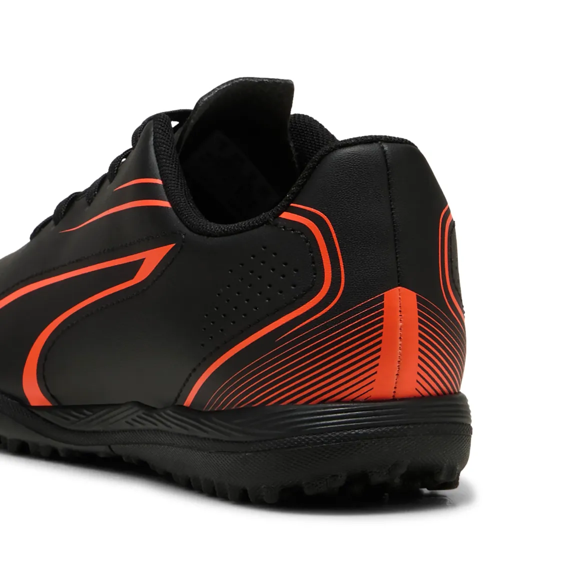 Scarpe da calcetto da Ragazzo Nere con logo Arancione Puma Vitoria
