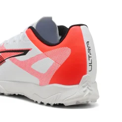 Scarpe da Calcetto da Uomo bianche con inserti in corallo Puma ULTRA 5 PLAY TT