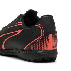 Scarpe da calcetto da uomo Puma Vitoria nere con logo arancione