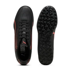 Scarpe da calcetto da uomo Puma Vitoria nere con logo arancione