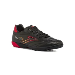 Scarpe da calcetto TF da Uomo nere con dettagli rossi Toledo Joma