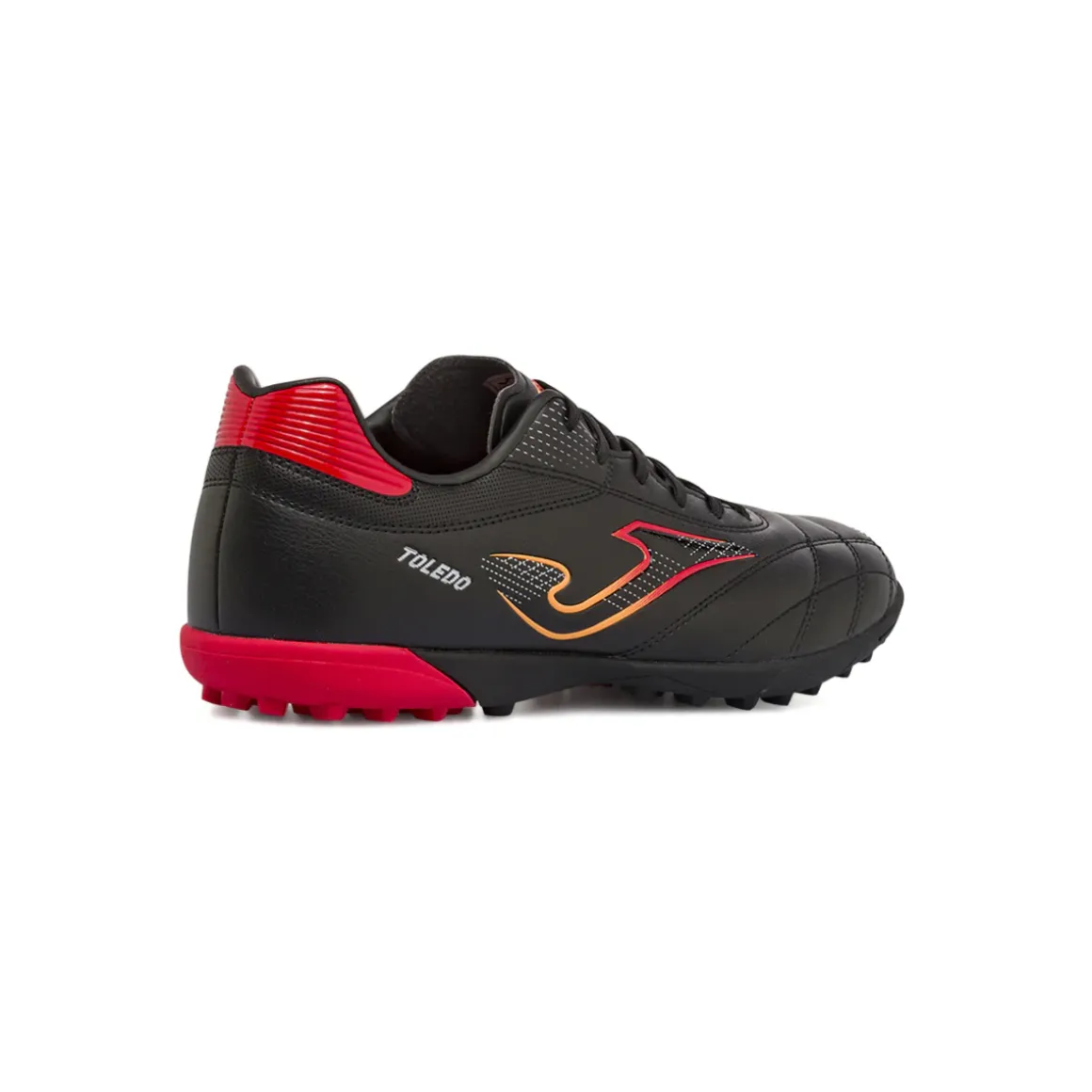 Scarpe da calcetto TF da Uomo nere con dettagli rossi Toledo Joma