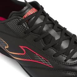 Scarpe da calcetto TF da Uomo nere con dettagli rossi Toledo Joma