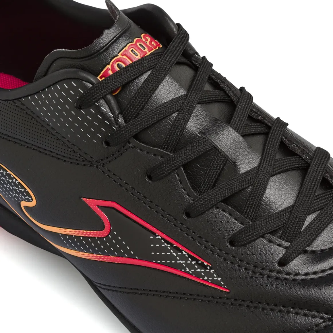 Scarpe da calcetto TF da Uomo nere con dettagli rossi Toledo Joma