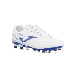 Scarpe da calcio bianche e blu da Uomo per terreni erbosi FG Joma