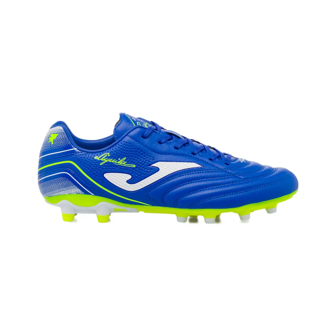 Scarpe da Calcio blu con inserti gialli da Uomo Joma Aguila 2504 FG/AG