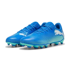 Scarpe da calcio da uomo blu e azzurre per terreni duri Puma Future 7
