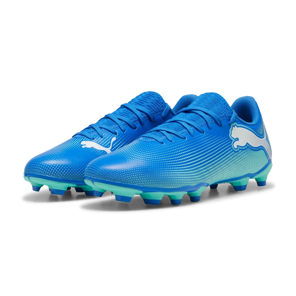 Scarpe da calcio da uomo blu e azzurre per terreni duri Puma Future 7