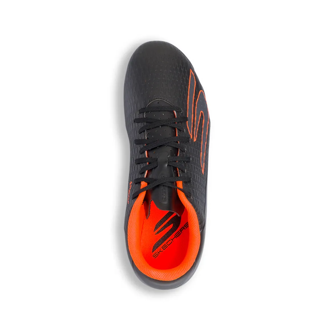 Scarpe da calcio da uomo nere con dettagli arancioni SKECHERS SKX