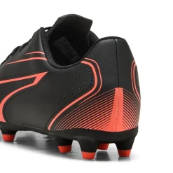Scarpe da calcio da uomo Puma Vitoria nere con logo arancione