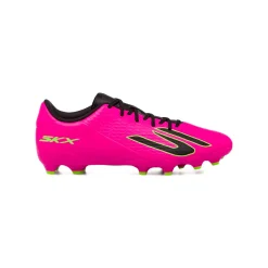 Scarpe da calcio da uomo rosa fucsia con dettagli neri e fluo Skechers