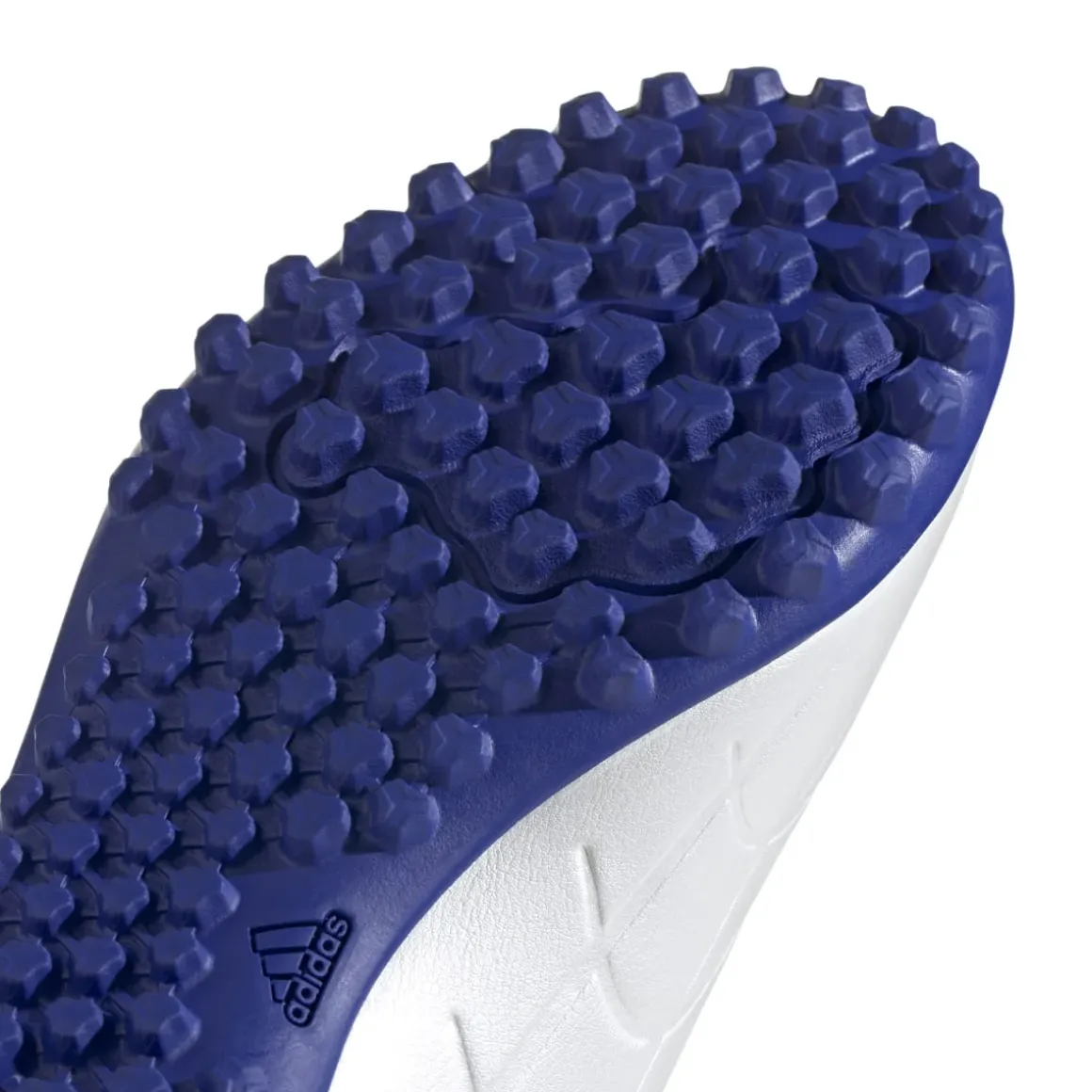 Scarpe da calcio per erba sintetica da uomo bianche e blu adidas Copa Pure 2 CLUB TF