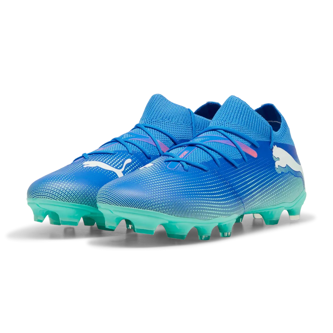 Scarpe da calcio per terreni duri da uomo blu e azzurre Puma Future 7