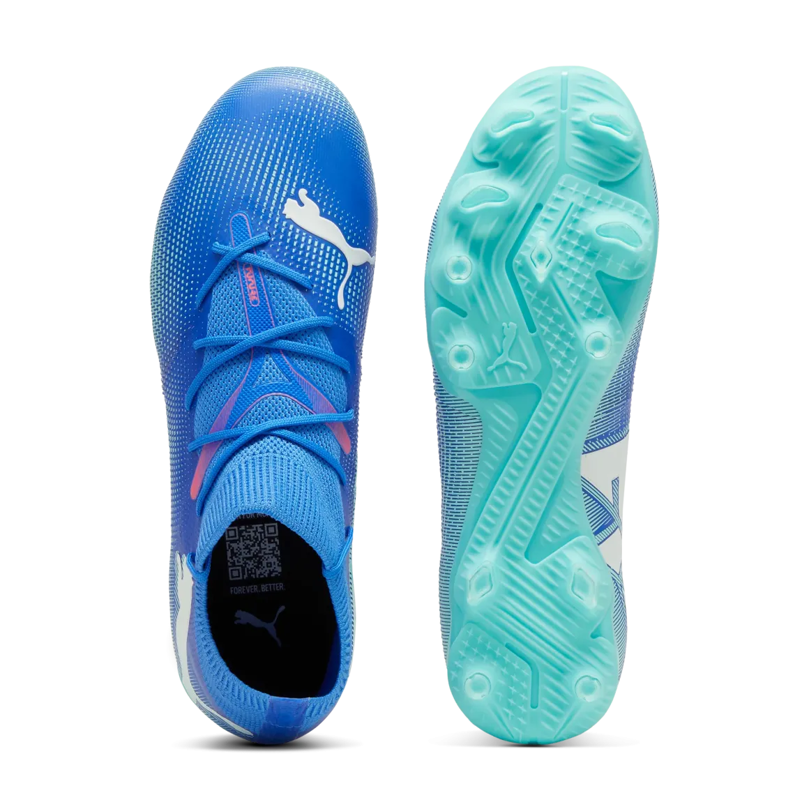 Scarpe da calcio per terreni duri da uomo blu e azzurre Puma Future 7