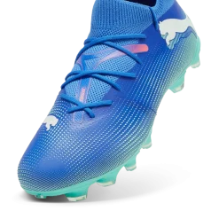 Scarpe da calcio per terreni duri da uomo blu e azzurre Puma Future 7