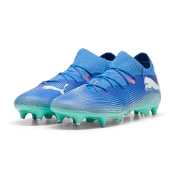 Scarpe da calcio per terreni duri da uomo blu e azzurre Puma Future 7