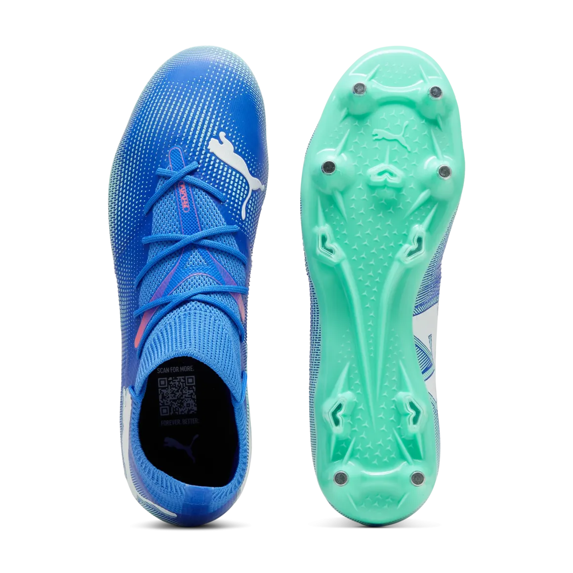 Scarpe da calcio per terreni duri da uomo blu e azzurre Puma Future 7