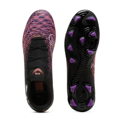 Scarpe da calcio Puma Future 8 Play da uomo nere e rosa per terreni erbosi