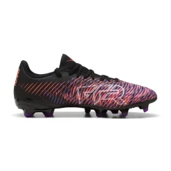 Scarpe da calcio Puma Future 8 Play da uomo nere e rosa per terreni erbosi
