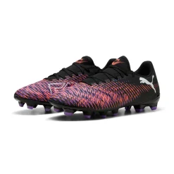 Scarpe da calcio Puma Future 8 Play da uomo nere e rosa per terreni erbosi