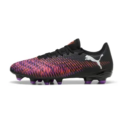 Scarpe da calcio Puma Future 8 Play da uomo nere e rosa per terreni erbosi
