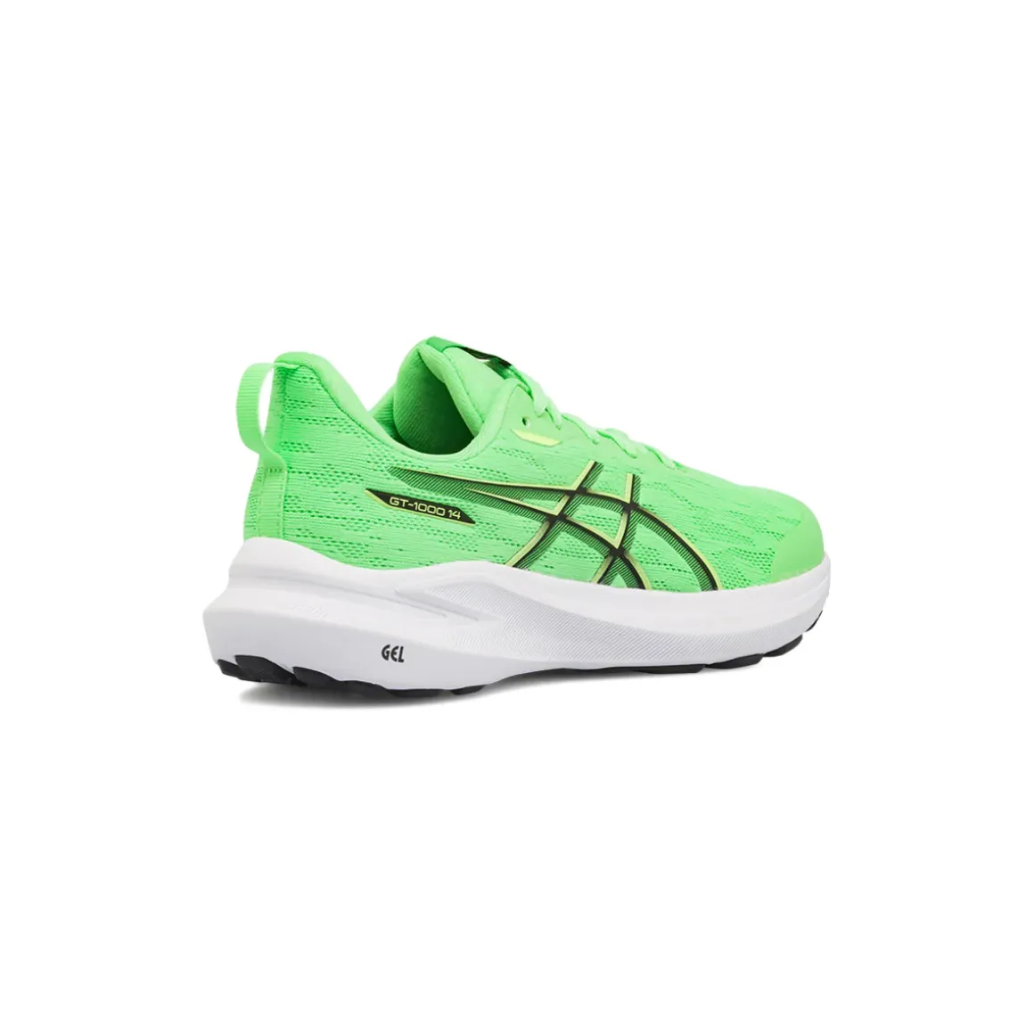Scarpe da corsa da ragazzo verdi in mesh leggere Asics GT-1000 14