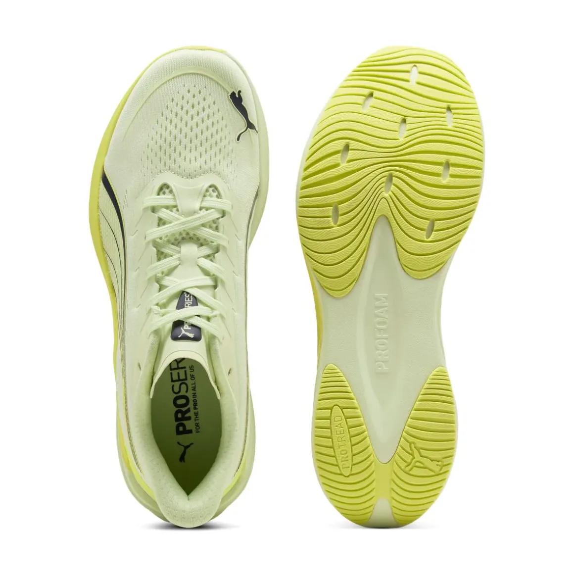 Scarpe da corsa su strada da Uomo bianche e gialle Puma Darter Pro 2