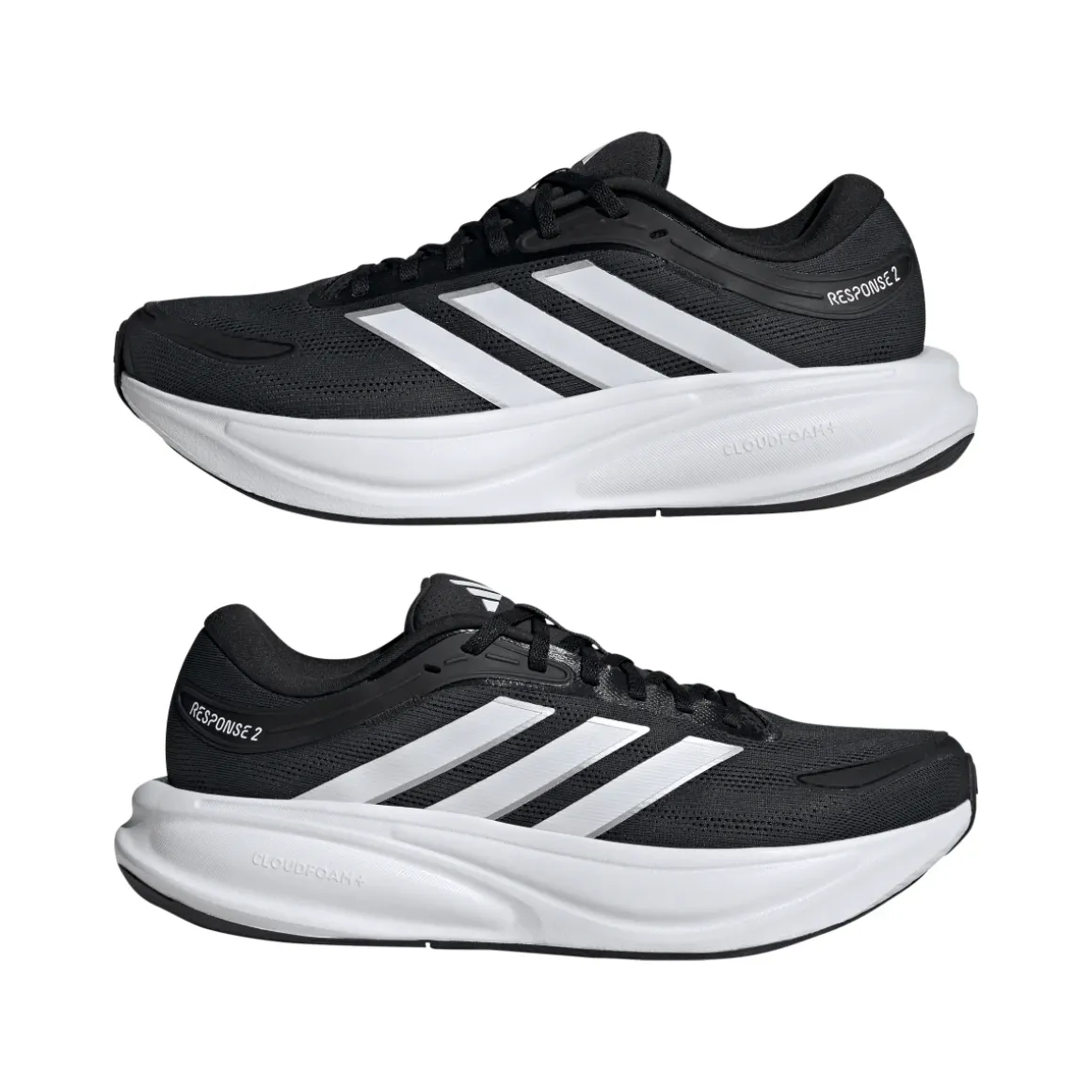 Scarpe da corsa su strada nere adidas Response 2 Cloudfoam da Uomo