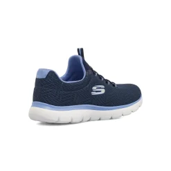 Scarpe da Donna blu in tessuto con lacci elastici Skechers Summits