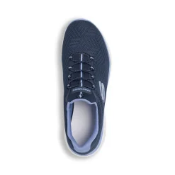 Scarpe da Donna blu in tessuto con lacci elastici Skechers Summits