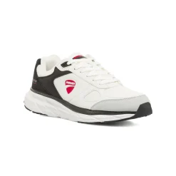 Scarpe da ginnastica bianche da Uomo con inserti neri e grigi Ducati
