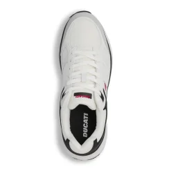 Scarpe da ginnastica bianche da Uomo con inserti neri e grigi Ducati