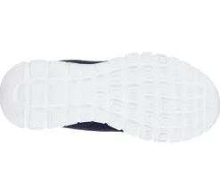 Scarpe da ginnastica blu e fucsia da donna in tessuto mesh con Pianta Larga Skechers Graceful