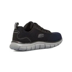 Scarpe da ginnastica blu navy da uomo con dettagli grigi Skechers Track